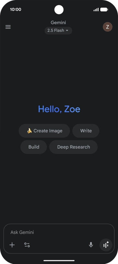 Press the profile icon.