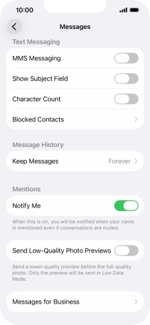 Press the indicator next to 