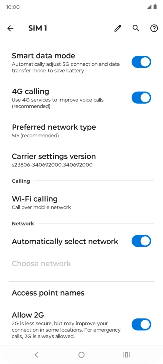 Press the indicator next to 