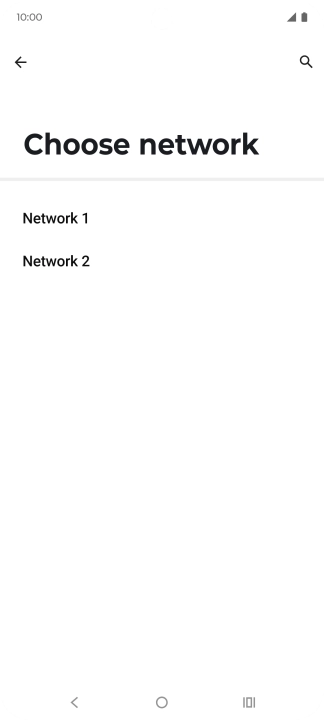 Press the required network.