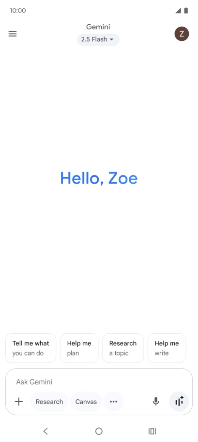 Press the profile icon.