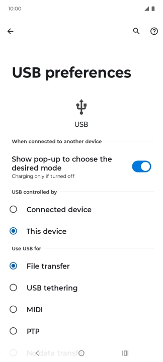 Press File transfer.