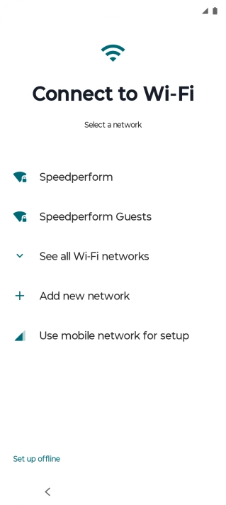 Press the required Wi-Fi network.