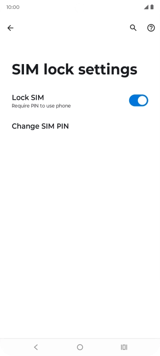 Press Change SIM PIN.