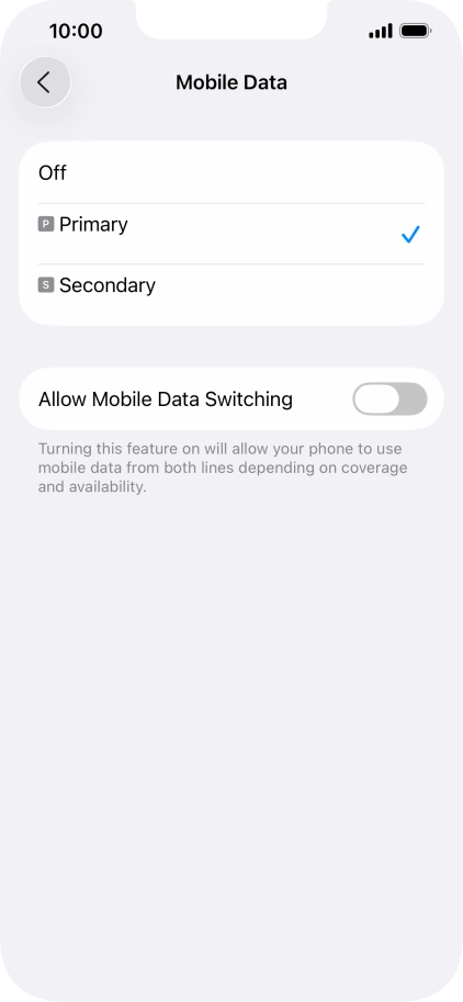 Press the required price plan.