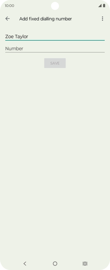 Press Number and key in the required phone number.