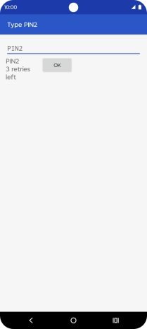 Press PIN2 and key in your PIN2. The default PIN2 is 1111.