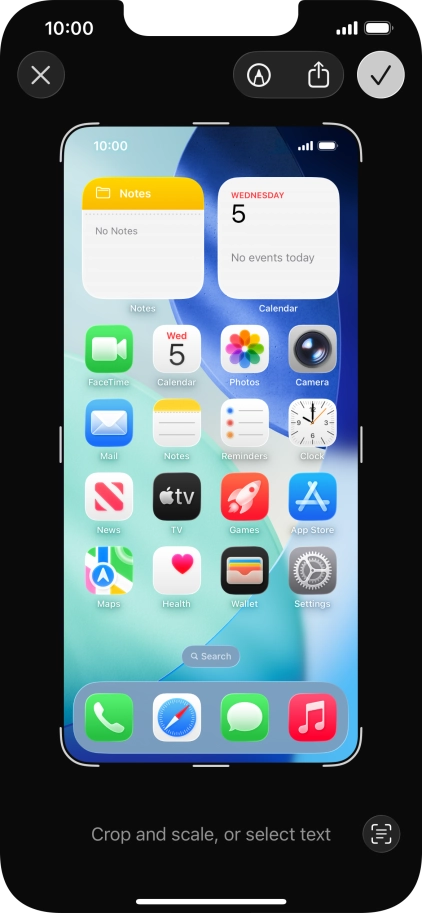 Follow the instructions on the screen to edit and save your screenshot.