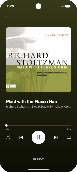 Press arrow right to go to the next audio file.