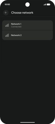 Press the required network.