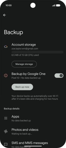 Press the indicator next to 