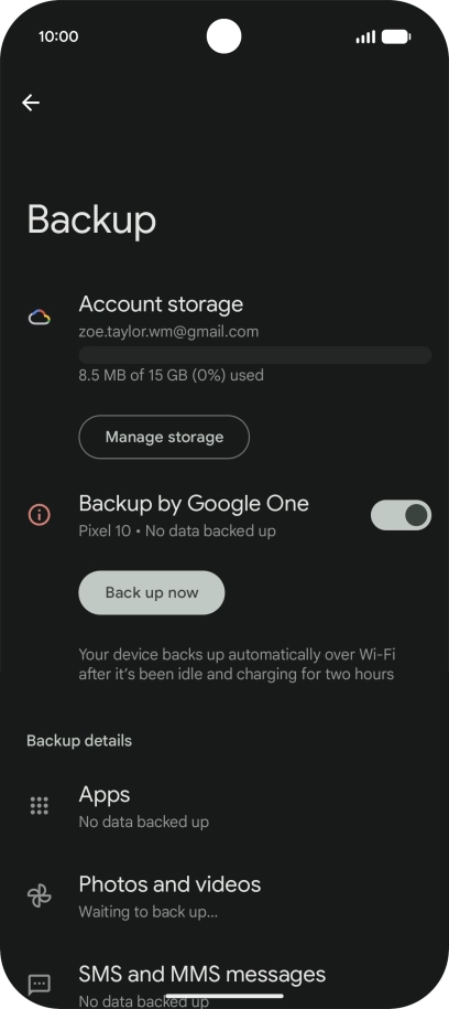 Press the indicator next to 
