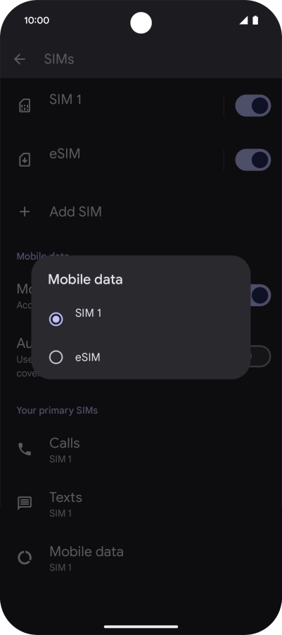 Press the required price plan.