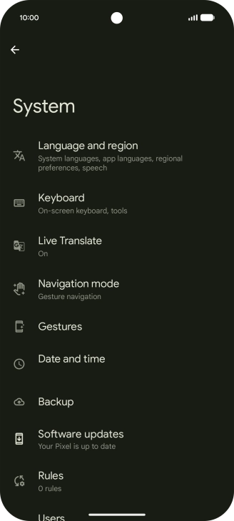 Press Software updates. If a new software version is available, it's displayed. Follow the instructions on the screen to update the phone software.