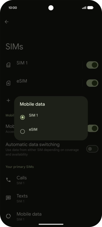 Press the required price plan.