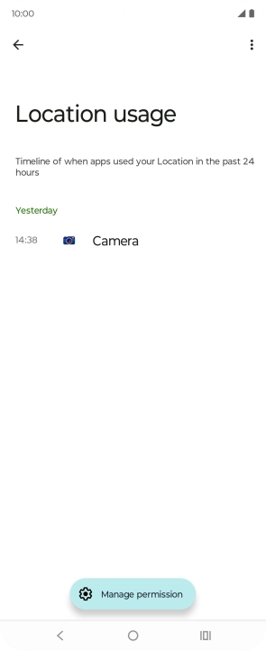 The total app activity for the selected phone function is displayed.