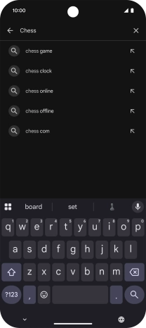 Key in the name or subject of the required app and press the search icon.