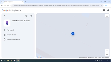 Your phone's latest position is displayed on the map.