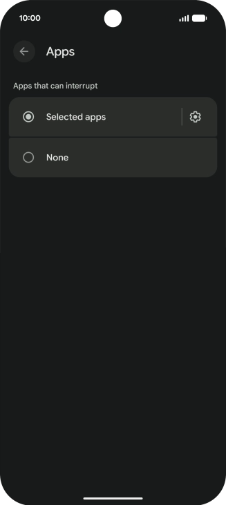 Press the settings icon.