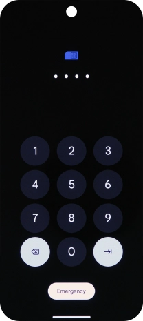 Key in a new four-digit PIN and press arrow right.