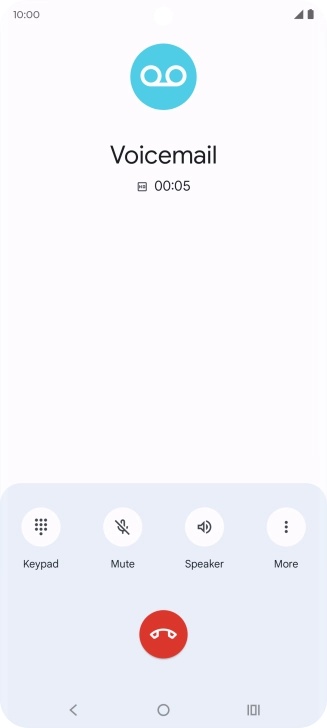Press the end call icon.