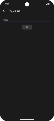 Press PIN2 and key in your PIN2. The default PIN2 is 1111.