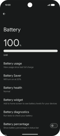 Press Battery health.