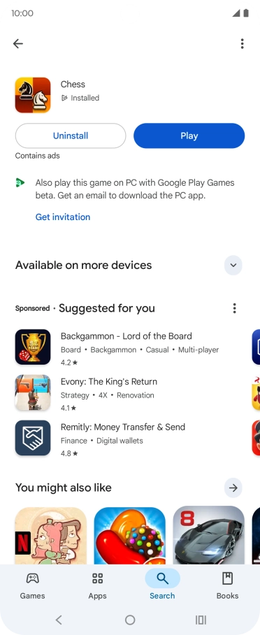 Press the Home key to return to the home screen.