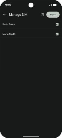 Press the fields next to the required contacts to select them.