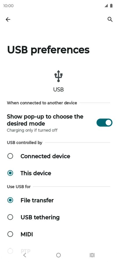 Press File transfer.