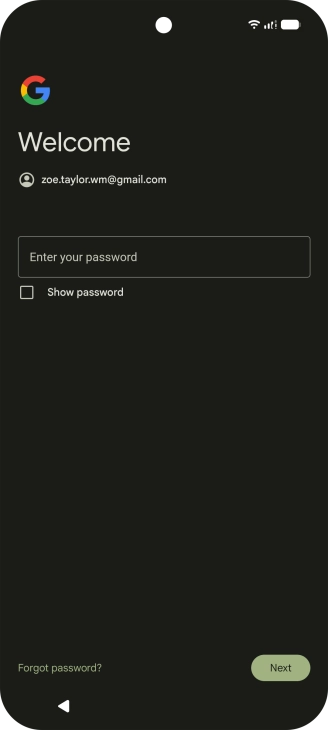 Press the field below 