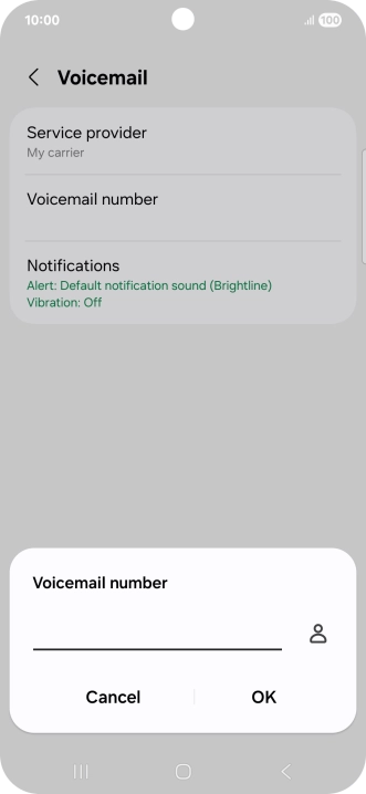 Key in (prefix) 5 (your phone number) and press OK.