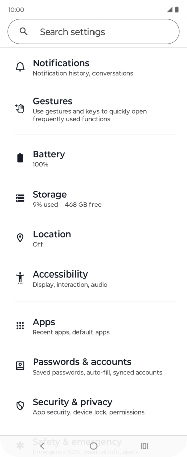 Press Accessibility.