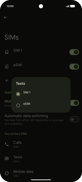 Press the required price plan.