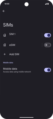 Press the required eSIM.