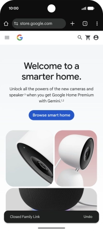 Press the menu icon.