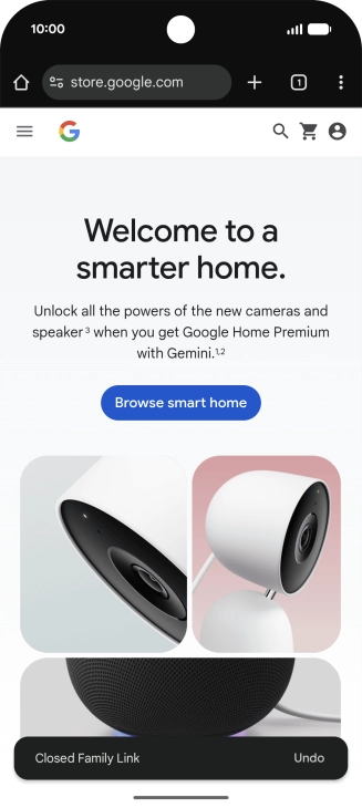 Press the menu icon.