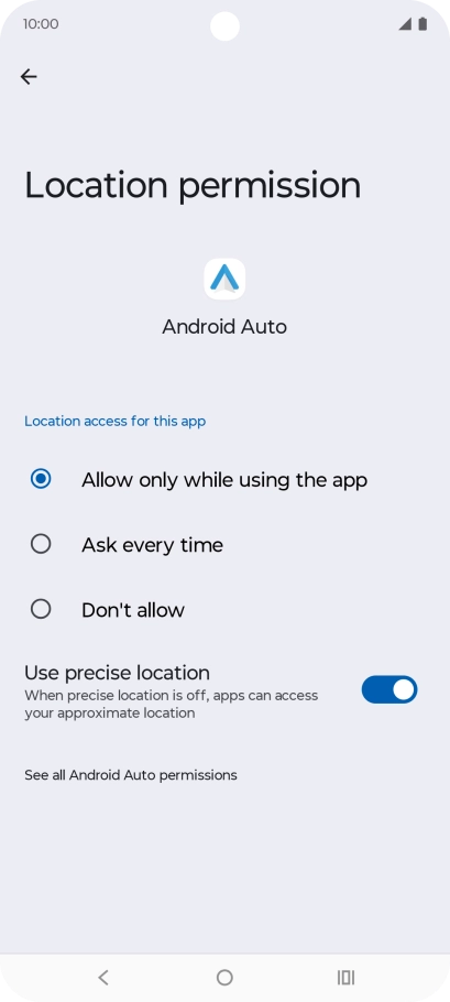 Press the required setting to turn the function on or off.