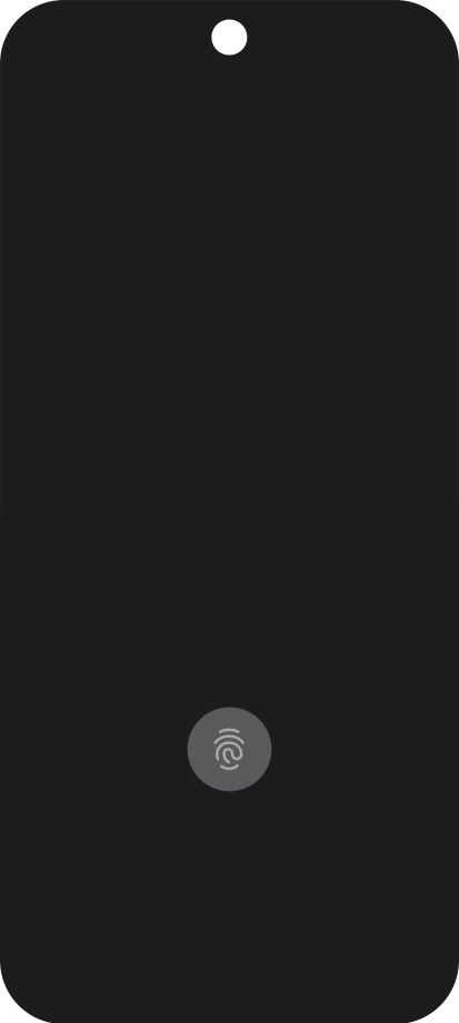Place your finger on the fingerprint sensor to unlock your phone.