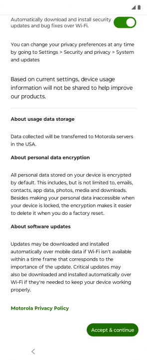Press Accept & continue.