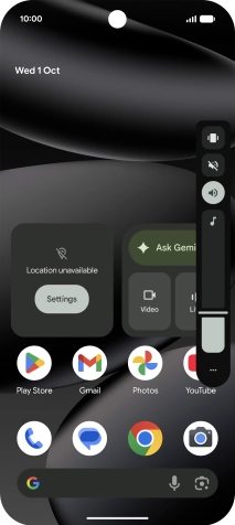 Press the vibration icon to turn on the function.