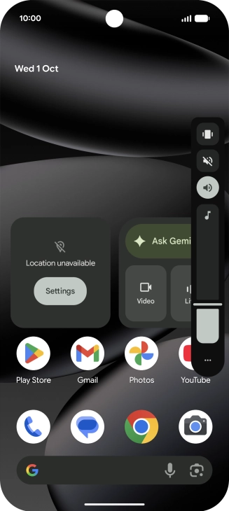 Press the vibration icon to turn on the function.