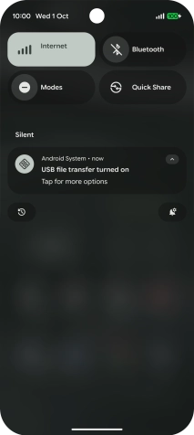 Press Tap for more options.