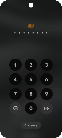 Key in the PUK and press arrow right.