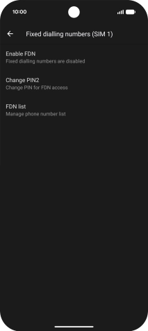 Press Enable FDN.