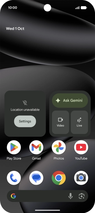 Press the message icon.