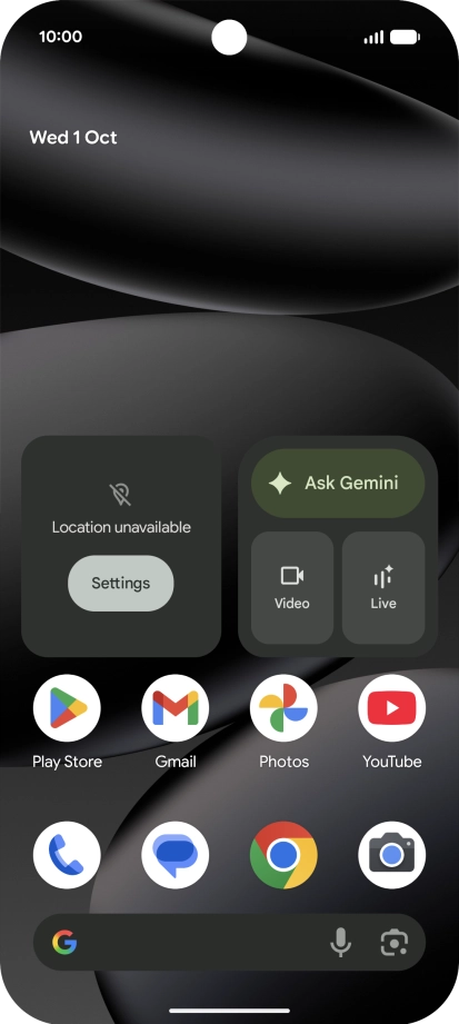 Press the message icon.