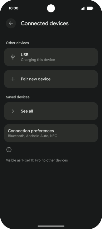 Press Connection preferences.