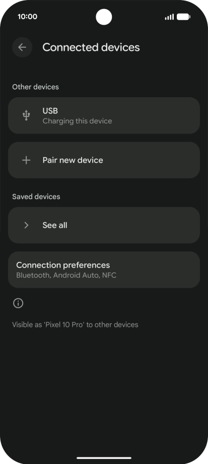 Press Connection preferences.