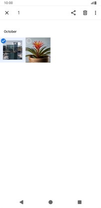 Press the menu icon.